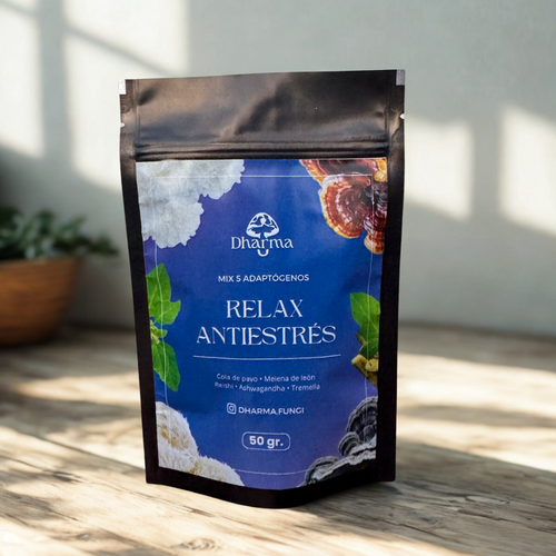Blend Antiestrés y relajador: Reishi - Ashwagandha - Melena de león - Cola de pavo - Tremella